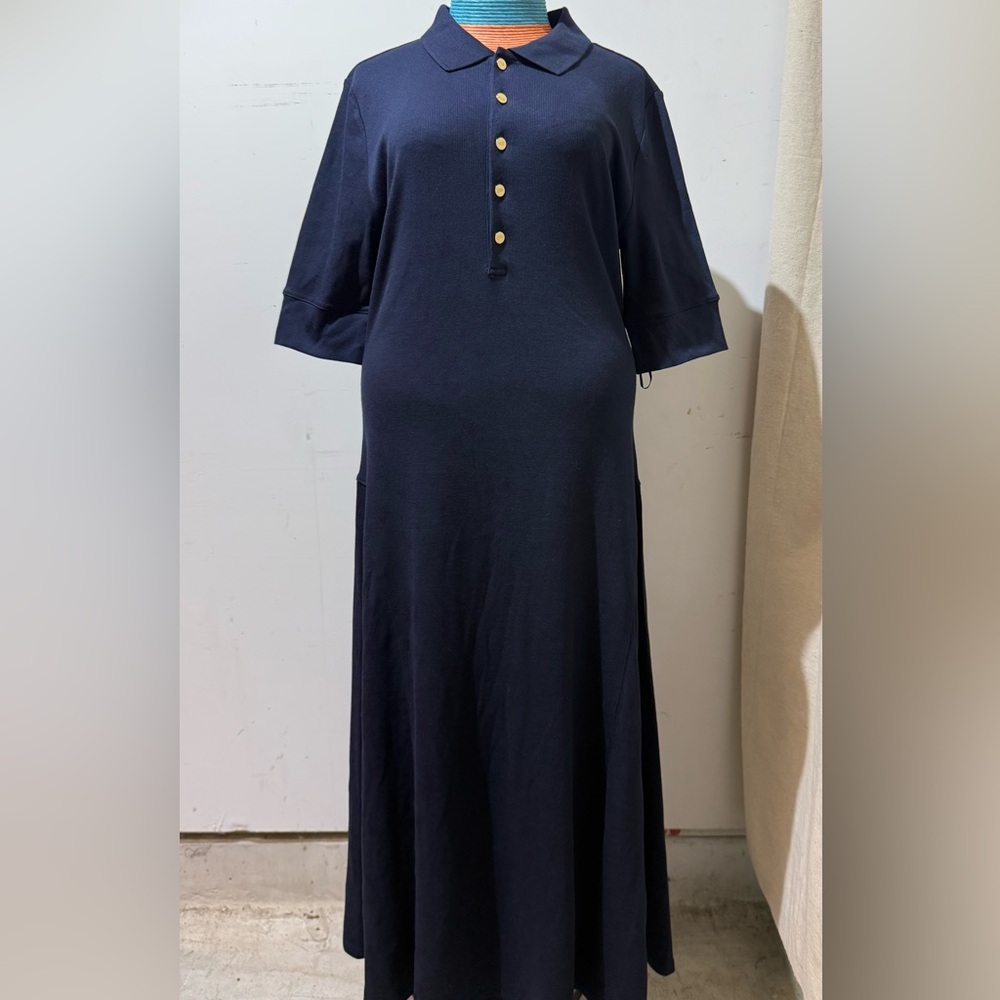 Polo Ralph Lauren Dark Blue Long Sleeve Dress